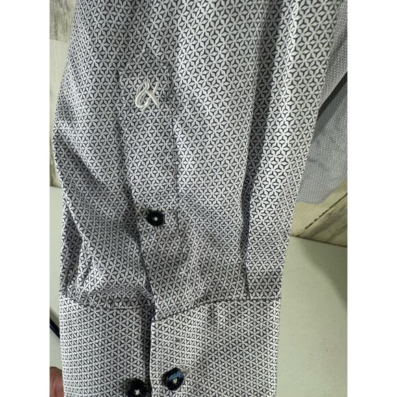 Eight X Premium Mens Shirt Size 5x Blue White Contrasting Flip Cuff Buckle NWT‎ - Picture 8 of 12